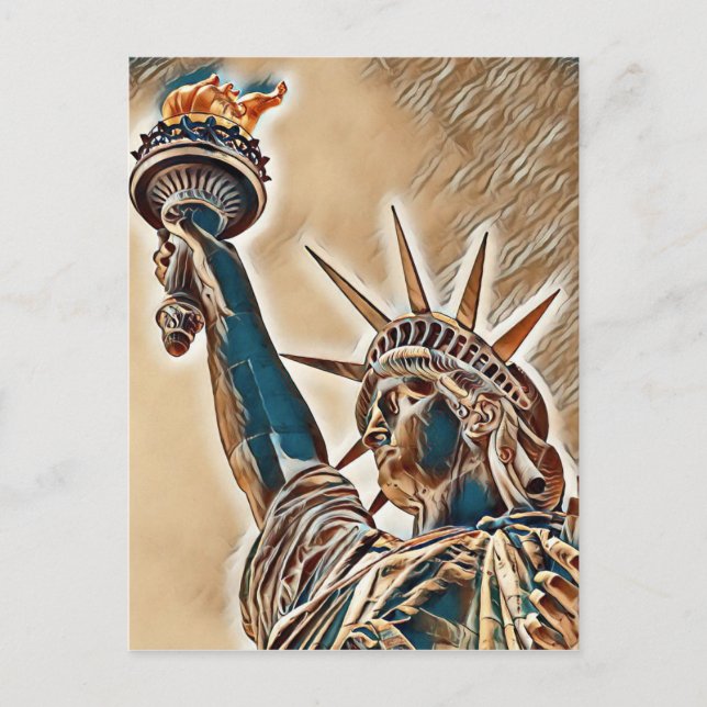 Statue of Liberty stylised Postcard (Front)