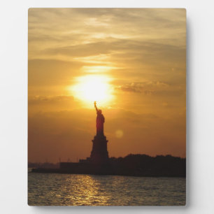 Statue of Liberty Sunset Plaque