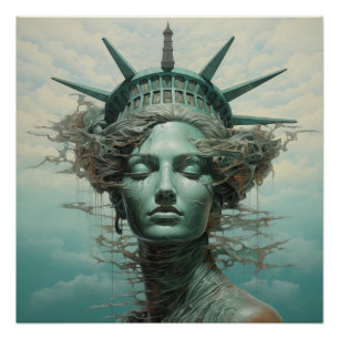 Statue of Liberty - Surrealism Poster