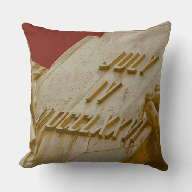 Statue Of Liberty Tablet Red Gold Cushion (Front)