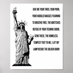 Statue Of Liberty The New Colossus Poster