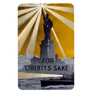 Statue of Liberty Torch & US Navy World War II    Magnet