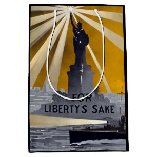 Statue of Liberty Torch & US Navy World War II Medium Gift Bag