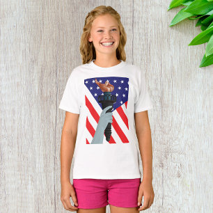 Statue of Liberty Torch with American Flag  T-Shirt