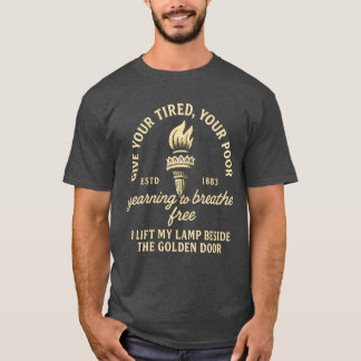 Statue of Liberty Torch with Emma Lazarus Quote T-Shirt
