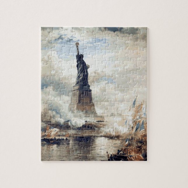 Statue of Liberty Unveiling 1886 Jigsaw Puzzle (Vertical)