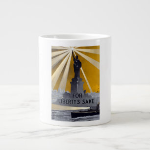 Statue of Liberty, US Navy Protect America Large Coffee Mug