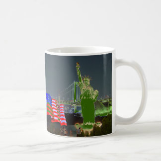 statue of liberty usa flag new york coffee mug
