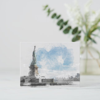 Statue of Liberty USA Holiday – Manhattan NYC  Postcard