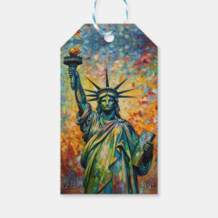 Statue of Liberty van Gogh style Gift Tags