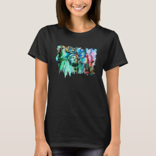 Statue Of Liberty Watercolor Abstract T-Shirt