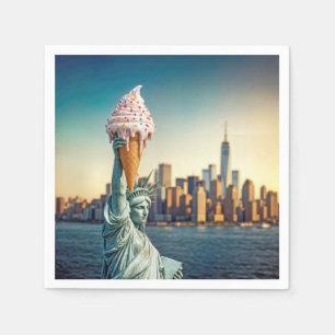 Statue of Liberty With Ice Cream Cone Napkin