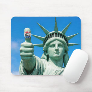 Statue of Liberty with Vote Early Election Sticker Mouse Pad