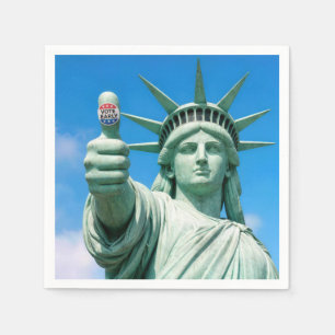 Statue of Liberty with Vote Early Election Sticker Napkin