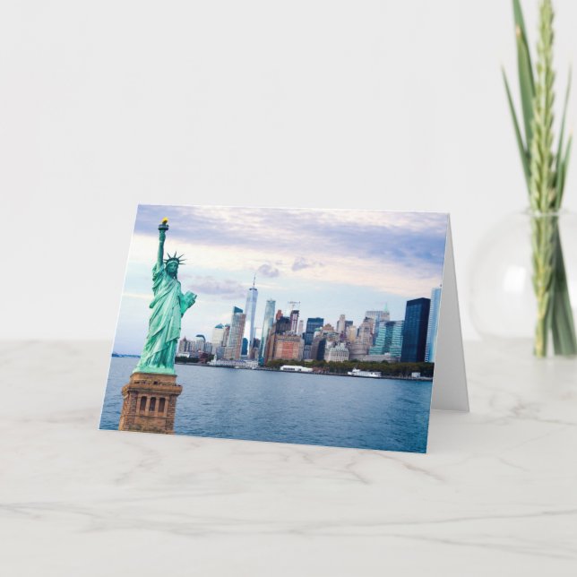 Statue of Liberty with World Trade Center Card (Front)