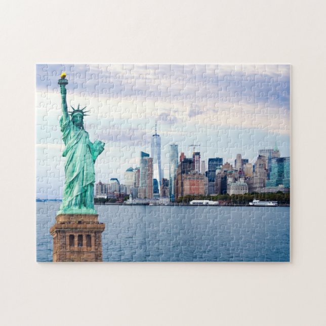 Statue of Liberty with World Trade Center Jigsaw Puzzle (Horizontal)