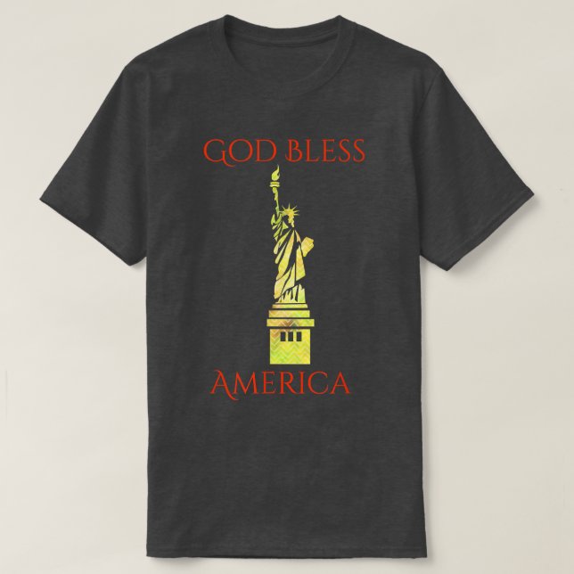 Statue of LibertyGod Bless America USA Tee  (Design Front)