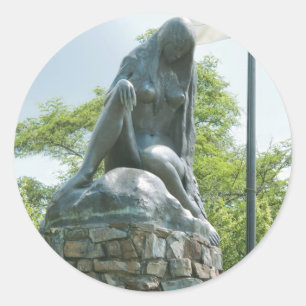 Statue of Lorelei Classic Round Sticker