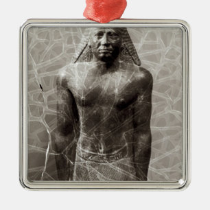 Statue of Mentuemhat, Governor of Thebes Metal Tree Decoration