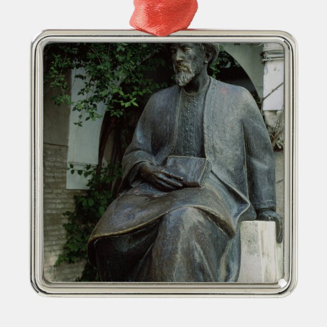 Statue of Moses Maimonides Metal Ornament (Front)