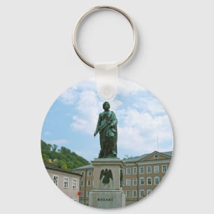 Statue of Mozart in Salzburg Key Ring