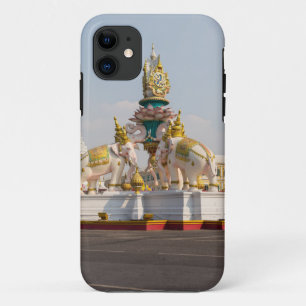 Statue of pink elephants Bangkok Thailand iPhone 11 Case