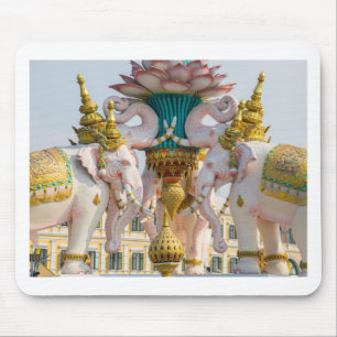 Statue of pink elephants Bangkok Thailand Mouse Pad