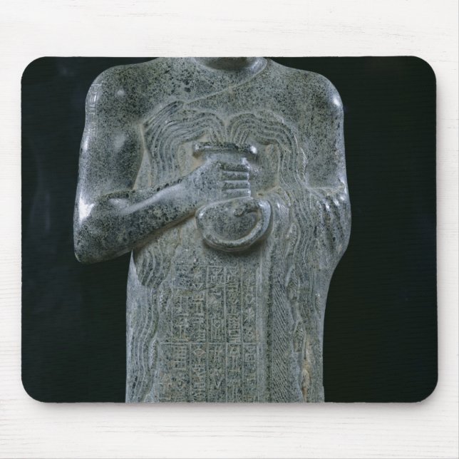 Statue of Prince Gudea, c.2150 BC Mouse Pad (Front)