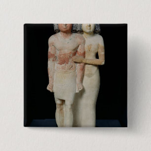 Statue of Raherka and Meresankh, Old Kingdom 15 Cm Square Badge