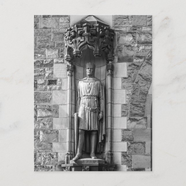 Statue of Robert the Bruce at Edinburgh Castle Postcard (Front)