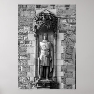 Statue of Robert the Bruce at Edinburgh Castle Poster