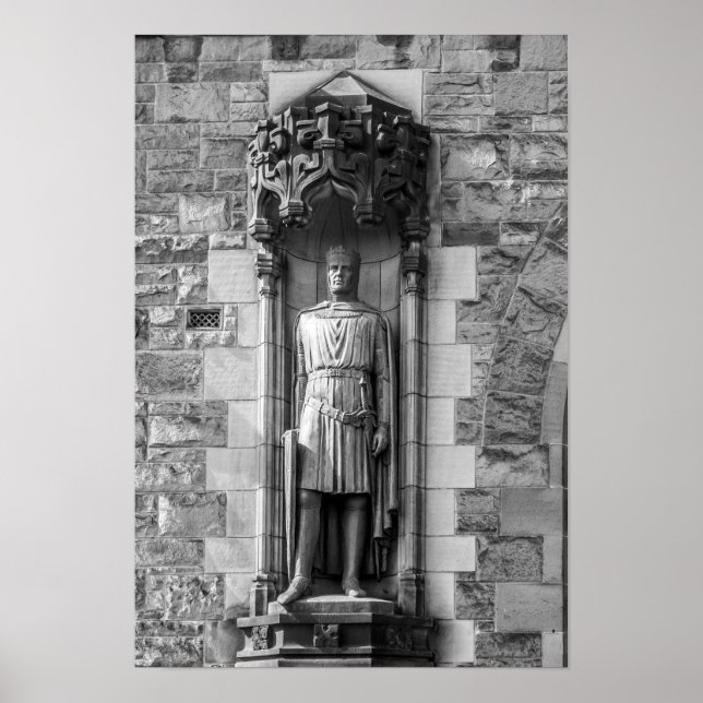 Statue of Robert the Bruce at Edinburgh Castle Poster (Front)