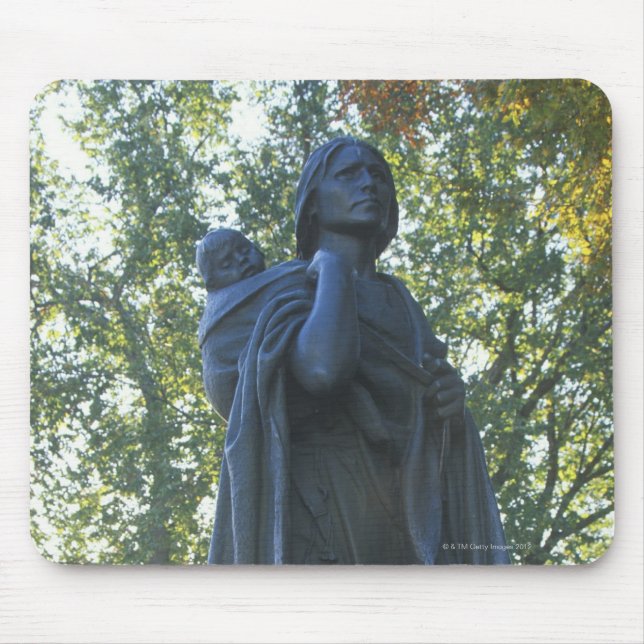 'Statue of Sacagawea and her son, guide on the Mouse Pad (Front)