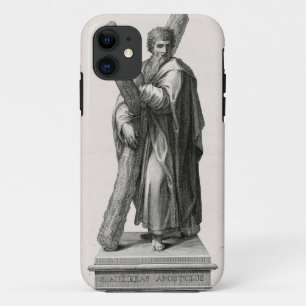 Statue of Saint Andrew Apostle with cross iPhone 11 Case