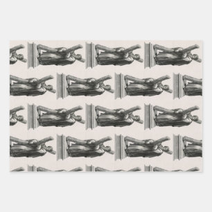 Statue of Saint Andrew Apostle with cross Wrapping Paper Sheet