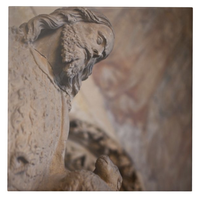 Statue of Saint John the Baptist Ceramic Tile (Front)