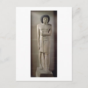 Statue of Sepa, Old Kingdom (painted limestone) Postcard