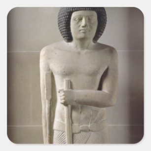 Statue of Sepa, Old Kingdom (painted limestone) Square Sticker