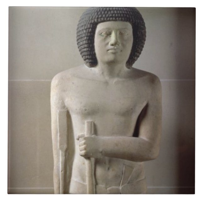 Statue of Sepa, Old Kingdom (painted limestone) Tile (Front)