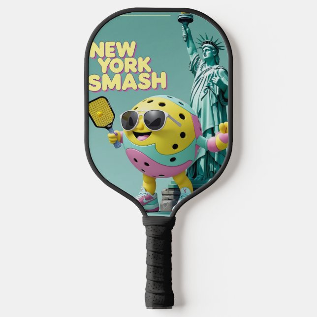 Statue of Smash – New York Pickleball Design Paddle (Front)