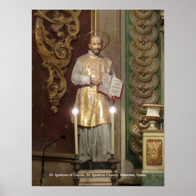 Statue of St. Ignatius of Loyola Poster (Front)