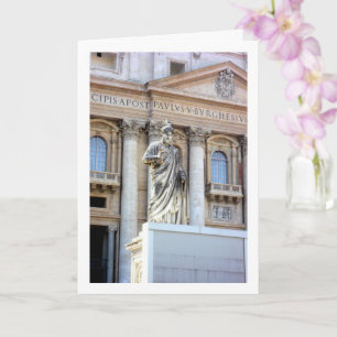 Statue of St. Peter at St. Peter's Square, Italy Card