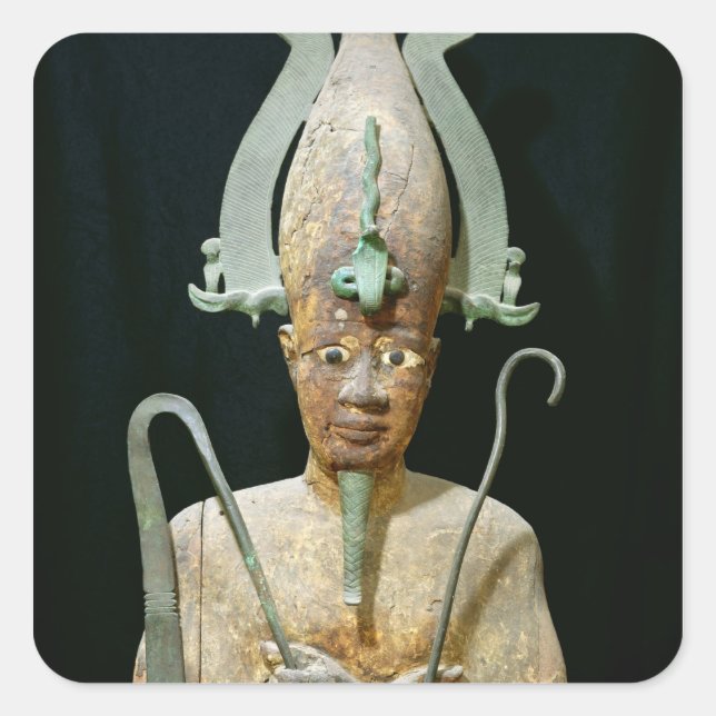 Statue of the Cult of Osiris Square Sticker (Front)