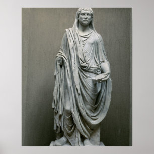 Statue of the Emperor Maxentius (306-312 AD) as Po Poster