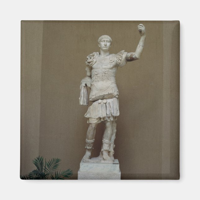 Statue of the Emperor Trajan (53-117 AD) (marble) Magnet (Front)