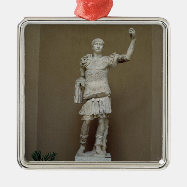 Statue of the Emperor Trajan (53-117 AD) (marble) Metal Ornament (Front)