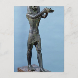 Statue of the God Horus Making a Drink Postcard