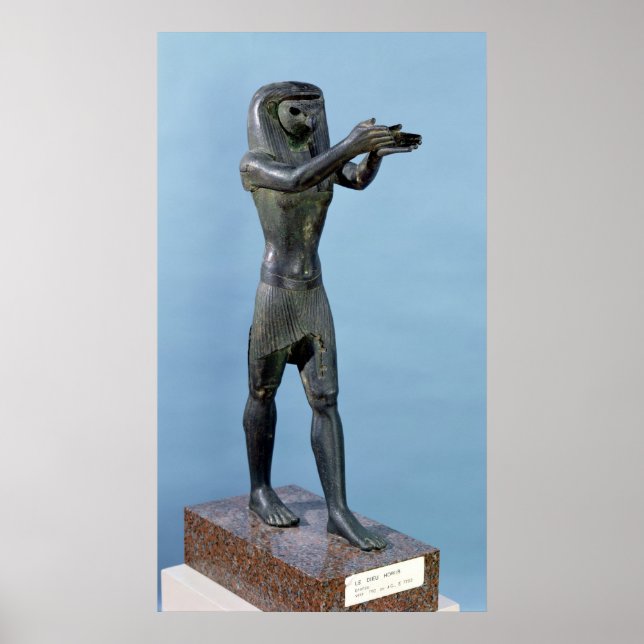 Statue of the God Horus Making a Drink Poster (Front)