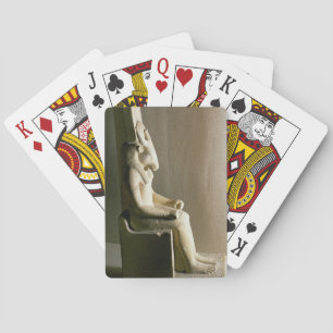 Statue of the god Montu with the head of a bull, f Playing Cards