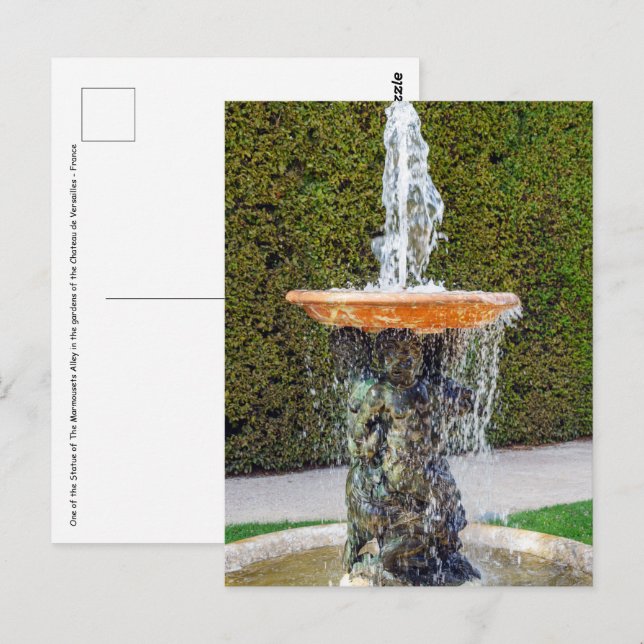 Statue of The Marmousets Alley in Versailles Postcard (Front/Back)